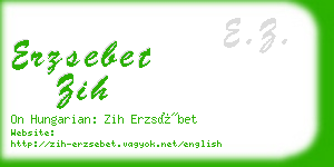 erzsebet zih business card